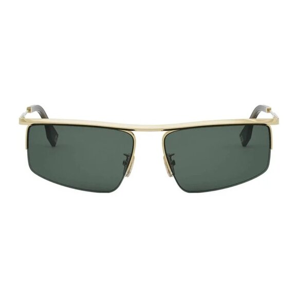 NEW FENDI EYEGLASSES GOLD GREEN UNISEX EYEWEAR FENDI FE40141U 30N - Picture 3 of 4